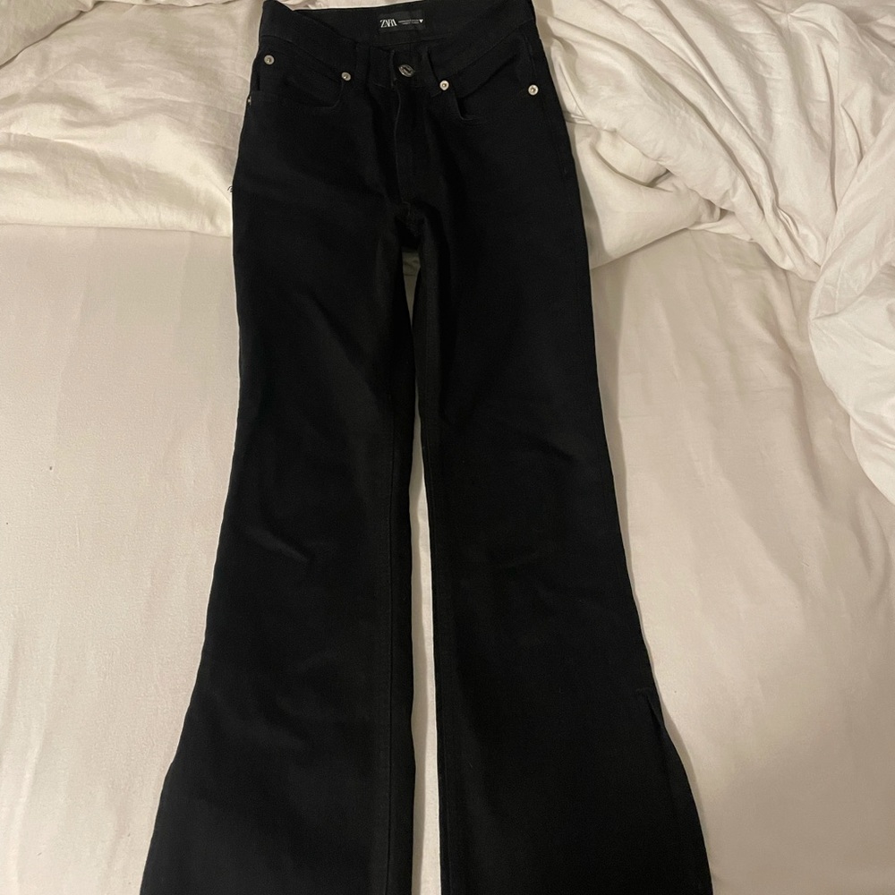 HARDLY WORN ZARA Black Flare Jeans